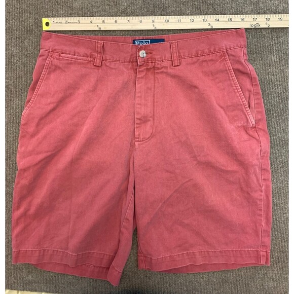 Polo Ralph Lauren Shorts Mens 32 Prospect Flat Front Chino Pre-Washed Preppy - Picture 4 of 9
